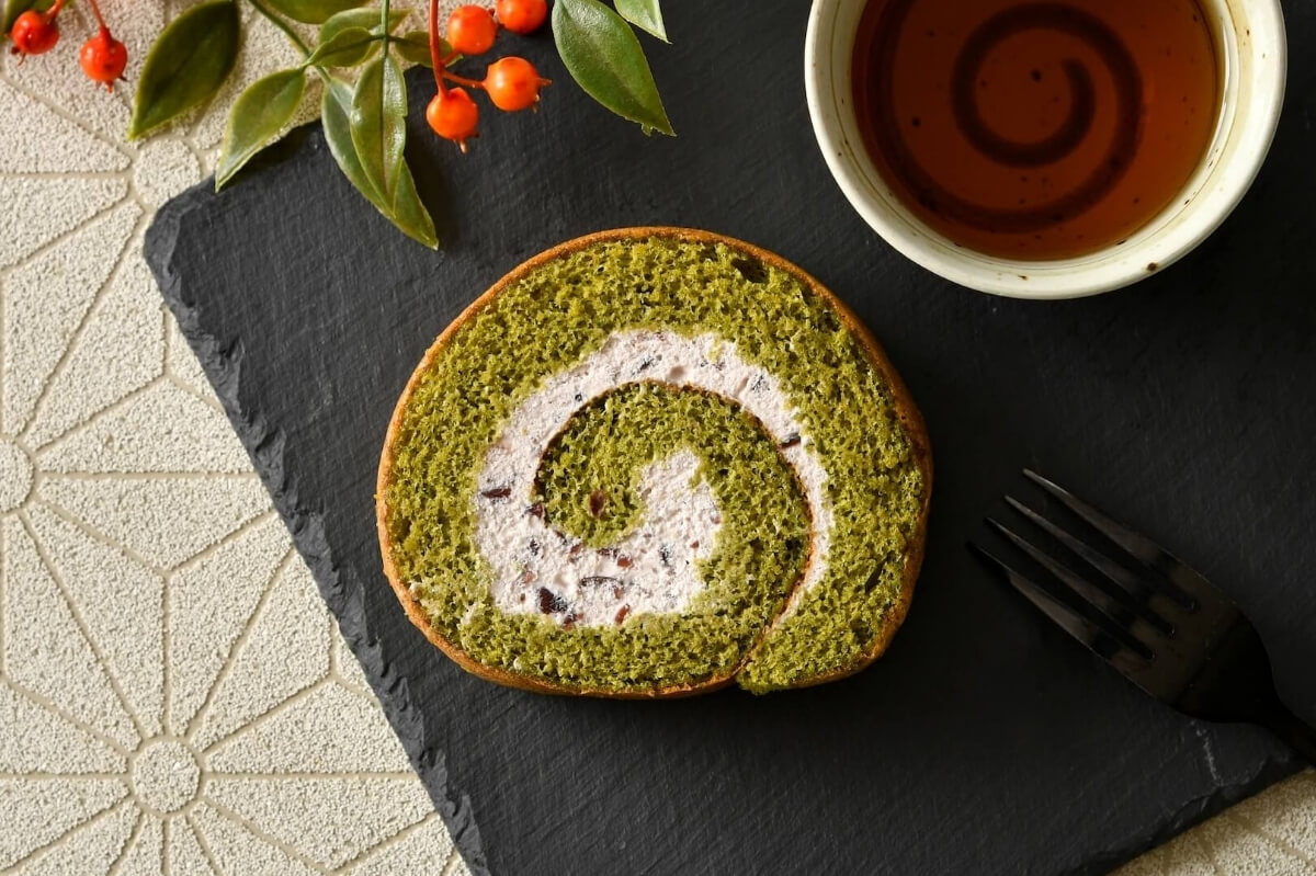 【冷蔵】竹田の豆乳ロールケーキ　抹茶(カット)