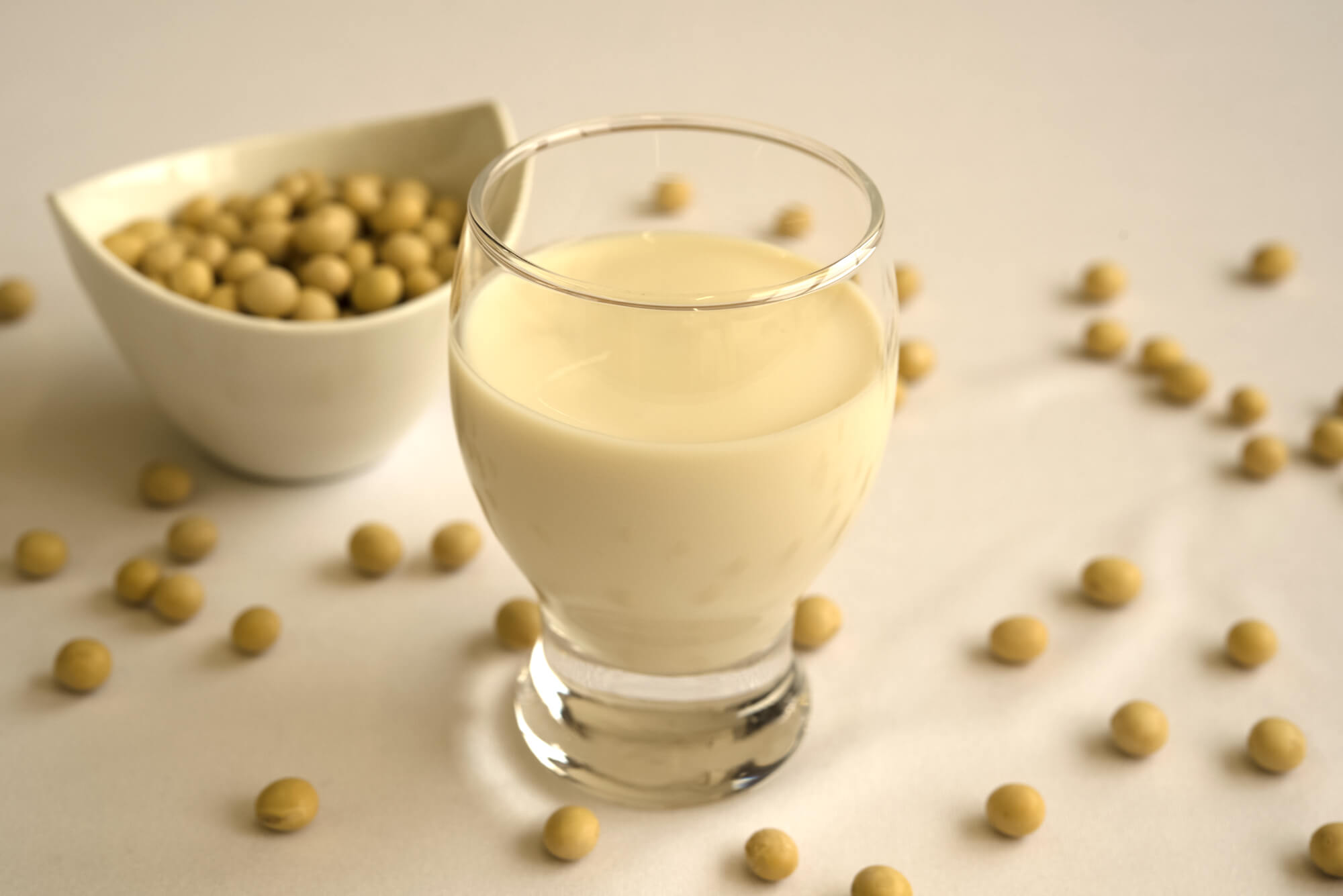自家製豆乳を生地に使用しています