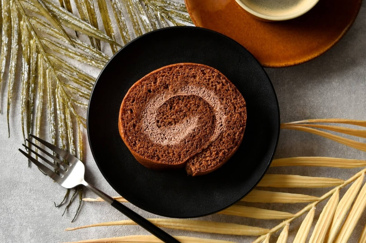 【冷蔵】竹田の豆乳ロールケーキ　ココア(カット)